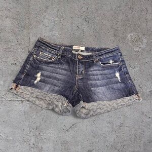 American Eagle Cuffed Low-Rise Denim Shorts